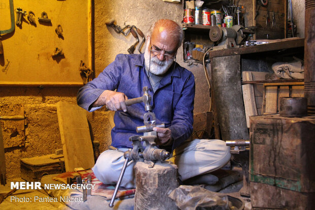 Traditional lock-making workshop in SW Iran