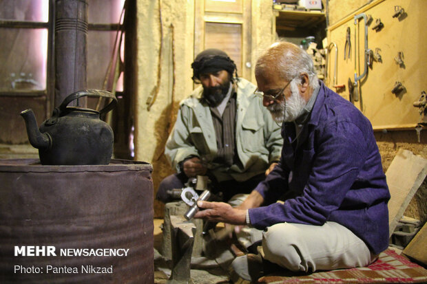 Traditional lock-making workshop in SW Iran