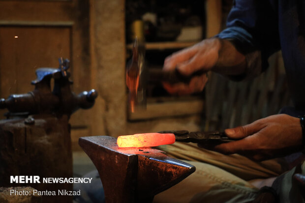 Traditional lock-making workshop in SW Iran