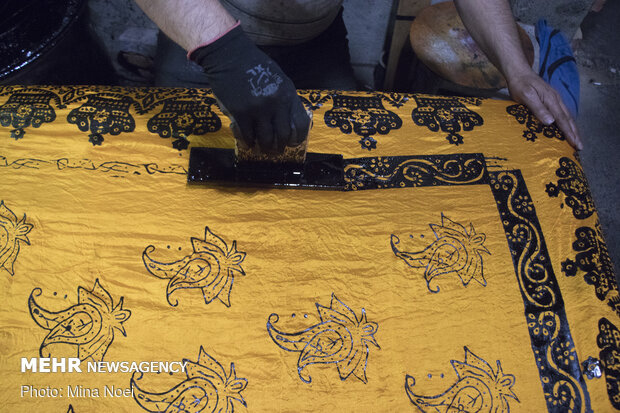 Batik painting in Northwestern Iran