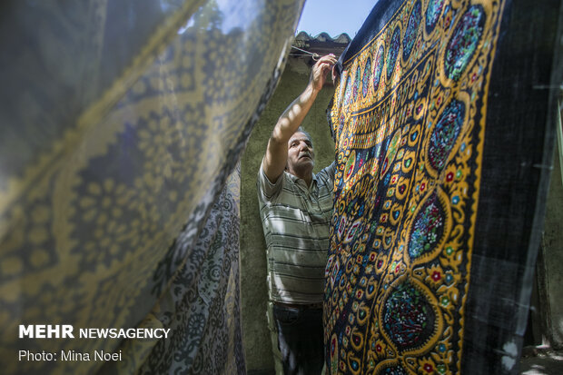 Batik painting in Northwestern Iran