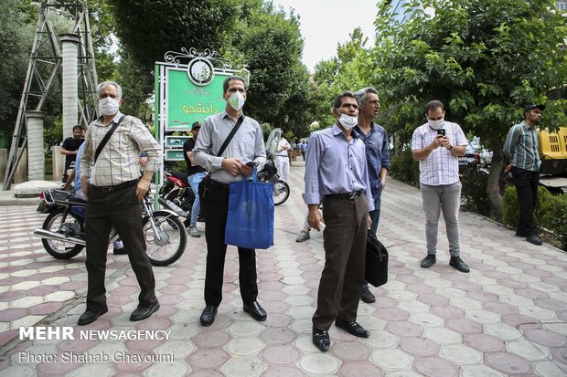 Protests in front of the Armenian Embassy in Tehran