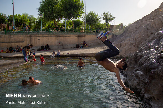 Swimming in Cheshmeh-Ali 