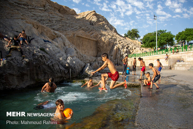 Swimming in Cheshmeh-Ali 