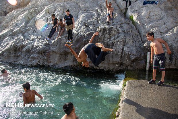 Swimming in Cheshmeh-Ali 