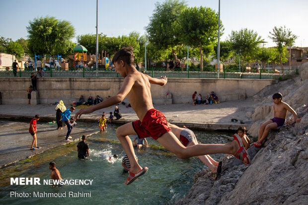 Swimming in Cheshmeh-Ali 