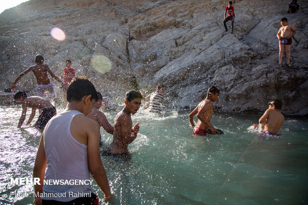 Swimming in Cheshmeh-Ali 