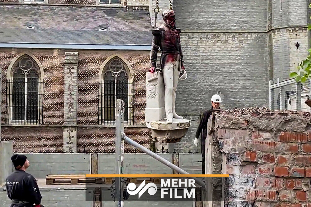 VIDEO: King Leopold II statue removed in Belgium after anti-racism protests - Mehr News Agency        