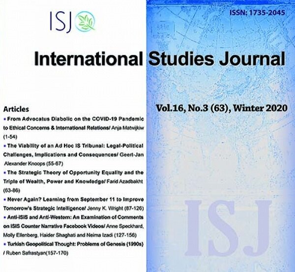 International Studies Journal New Issue Out - Mehr News Agency