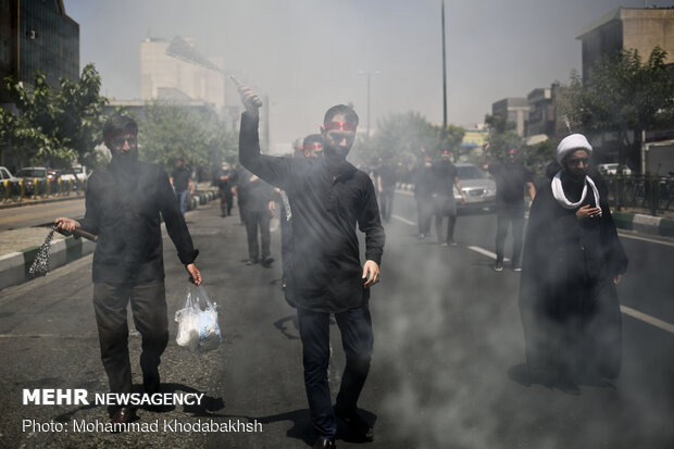 مراسم عزاداری شهادت امام جعفرصادق(ع) در محله صادقیه تهران