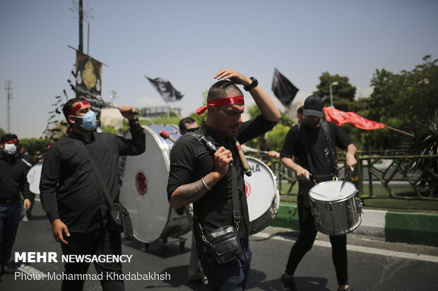 مراسم عزاداری شهادت امام جعفرصادق(ع) در محله صادقیه تهران