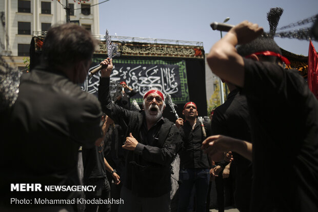 مراسم عزاداری شهادت امام جعفرصادق(ع) در محله صادقیه تهران
