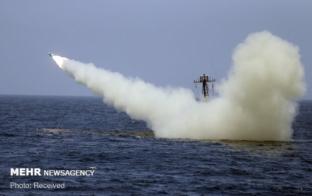 VIDEO: Moment when Iran's new-generation naval cruise missiles hit target