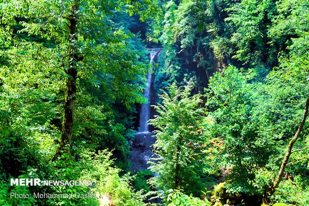 Impressive Zomorrod waterfall in N Iran