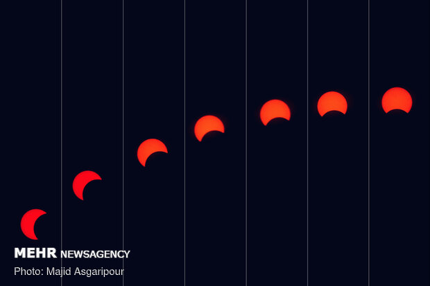 Partial solar eclipse over sky of Iranian capital 