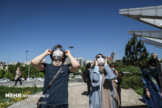 Partial solar eclipse over sky of Iranian capital 