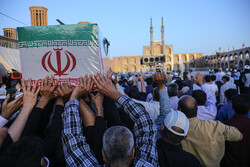 تشییع جانباز هشت سال دفاع مقدس در مجومرد