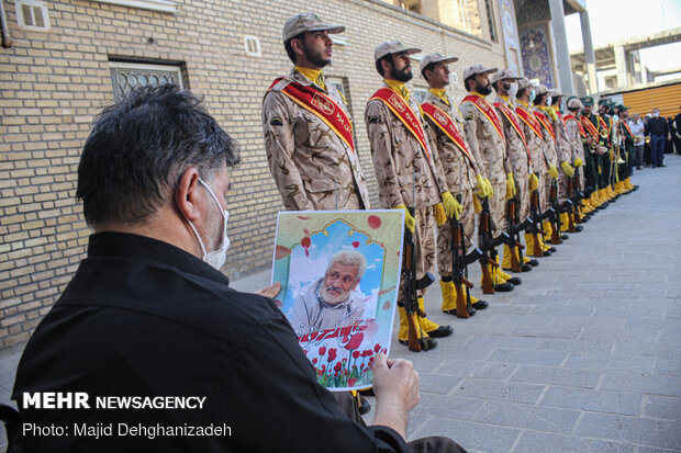 تشییع پیکر جانباز شهید «علی‌اکبر عربی» در یزد