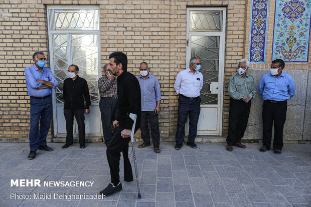 تشییع پیکر جانباز شهید «علی‌اکبر عربی» در یزد