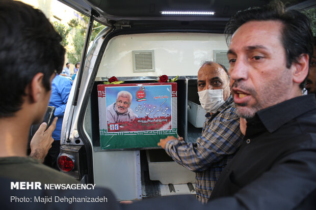 تشییع پیکر جانباز شهید «علی‌اکبر عربی» در یزد