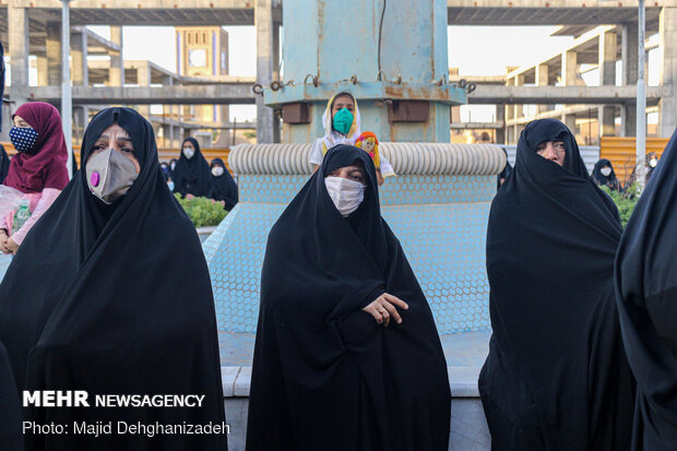 تشییع پیکر جانباز شهید «علی‌اکبر عربی» در یزد