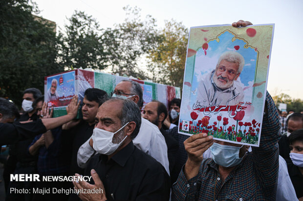 تشییع پیکر جانباز شهید «علی‌اکبر عربی» در یزد