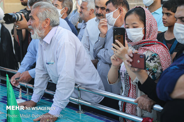 تشییع پیکر جانباز شهید «علی‌اکبر عربی» در یزد