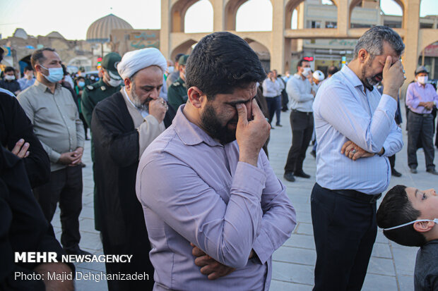 تشییع پیکر جانباز شهید «علی‌اکبر عربی» در یزد