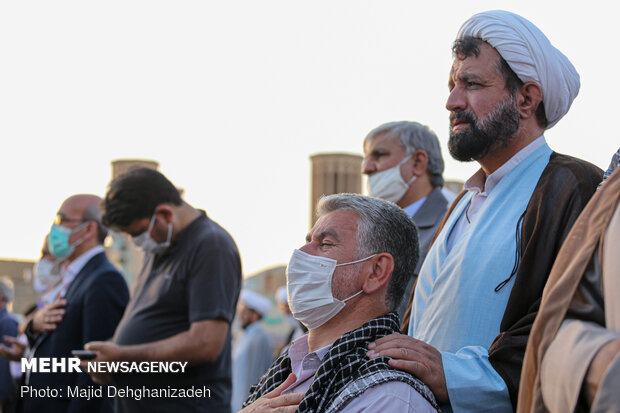 تشییع پیکر جانباز شهید «علی‌اکبر عربی» در یزد