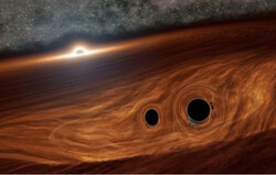 نور حاصل از برخورد ۲ سیاهچاله رصد شد