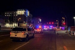 Police car drives through Black Lives Matter protesters in Detroit