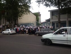 تجمع جمعی از پرستاران گیلانی در اعتراض به وعده های عملی نشده
