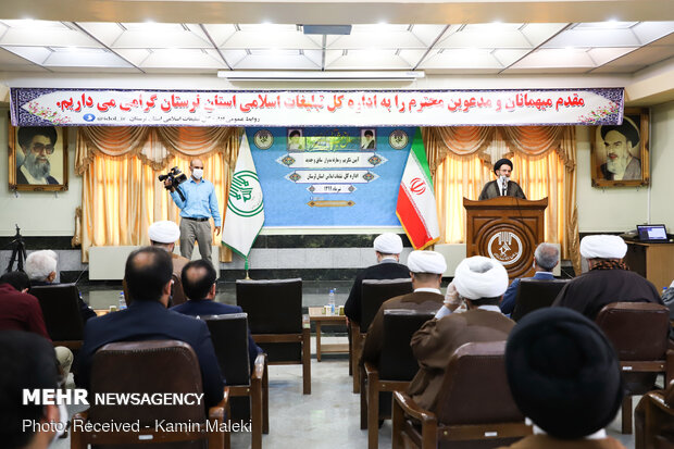 مراسم تکریم سعید مهدوی امین و معارفه مهدی قدرتی مدیرکل تبلیغات اسلامی لرستان