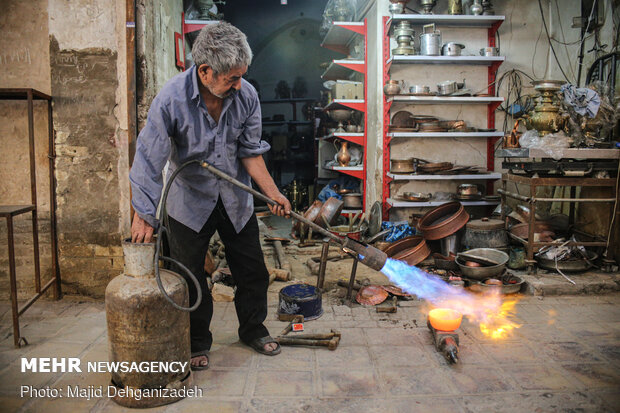 Coppersmiths’ bazaar in Yazd