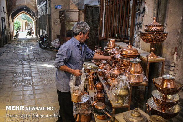 Coppersmiths’ bazaar in Yazd