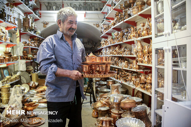 Coppersmiths’ bazaar in Yazd