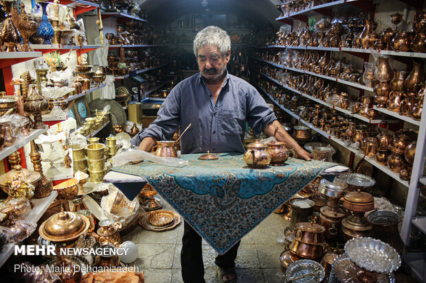 Coppersmiths’ bazaar in Yazd