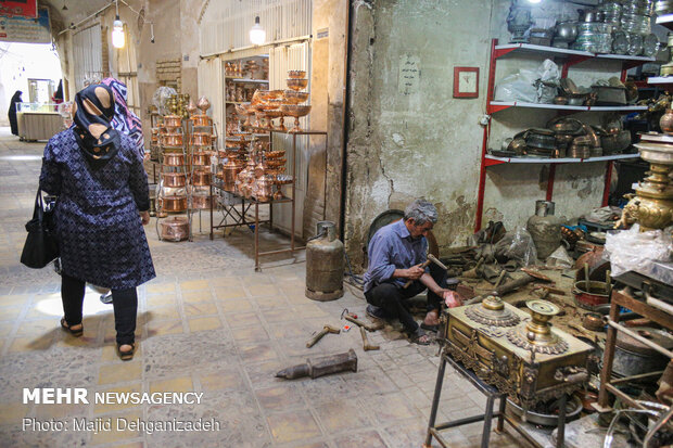 Coppersmiths’ bazaar in Yazd