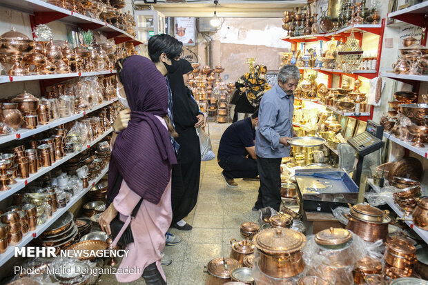 Coppersmiths’ bazaar in Yazd