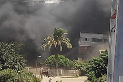 آتش سوزی گسترده در بازاری در جنوب قاهره