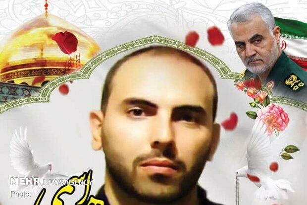 پیکر شهید مدافع حرم «ابراهیم اسمی» در فردیس تشییع شد