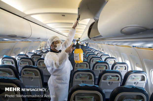 Disinfecting passenger planes against coronavirus
