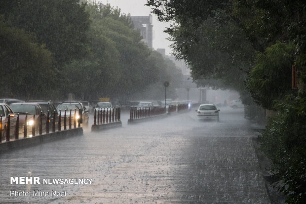 Summer rainfall in Tabriz
