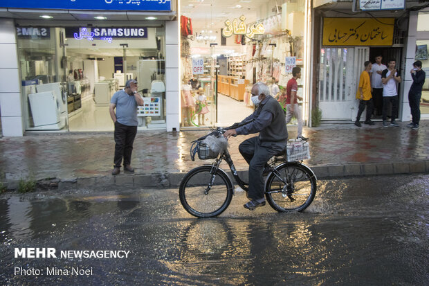 Summer rainfall in Tabriz
