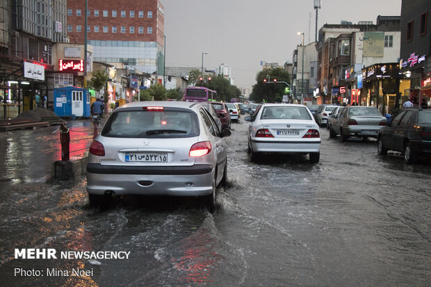 Summer rainfall in Tabriz
