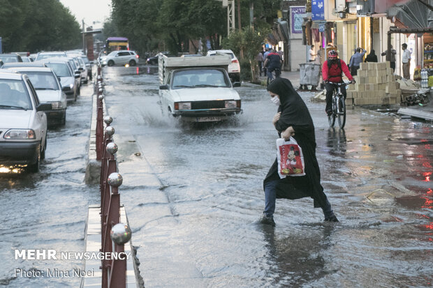 Summer rainfall in Tabriz
