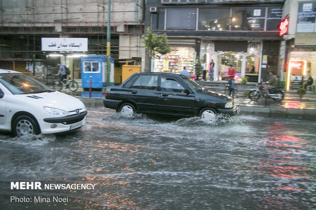 Summer rainfall in Tabriz
