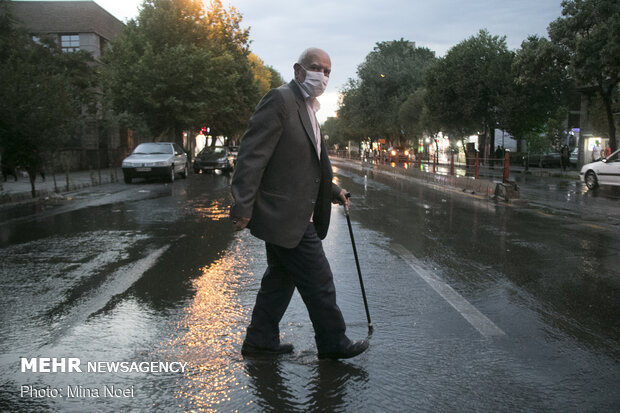 Summer rainfall in Tabriz
