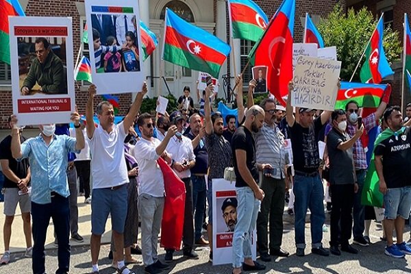 تظاهرات شهروندان آذربایجانی در آمریکا