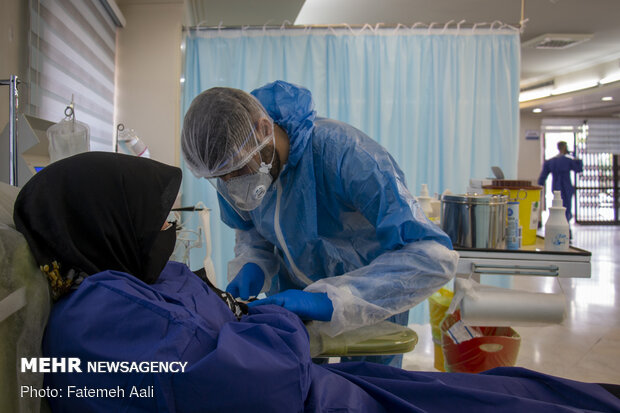 Plasma donation ward at Baqiatallah Hospital of Tehran 